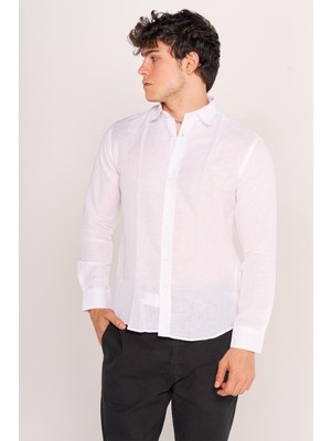 Mısto Lıno Slm Uzun Kol Gömlek 2110 Beyaz