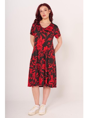 Villager & Son Elbise V&s 21Y Kulplu Desenli K.kol Bayan (Lvt) Desenli