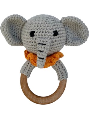 Organic Sisters Toys Organik Diş Kaşıyıcı - Organik Oyuncak - Fil