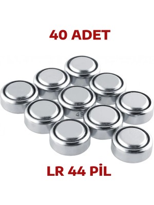 Nistabolje 40 Adet AG13-LR44 1,5V Tek Kullanımlık Alkalin Düğme Pil Uzun Ömürlü Yüksek Performans