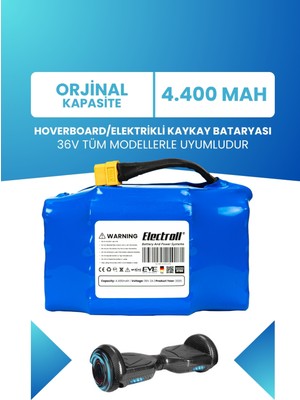 Electroll Hoverboard / Elektrikli Kaykay Bataryası 36v 4.400mah (STANDART KAPASİTE) Güçlendirilmiş Batarya
