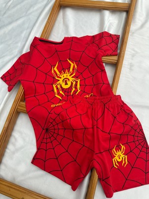 Örümcek Adam Baskılı  Alt Üst Takım  Kırmızı