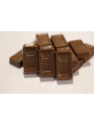Morpho Effect Group Beyaz Çikolata Dolgulu Külçe Altın Sütlü Hediyelik Çikolata (250 Gr)