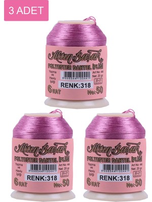Altınbaşak 3 Adet  Oya ve Dantel Ipi 20 gr -  - No: 318