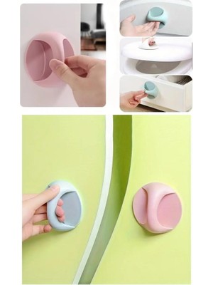 3 Adet Mobilya Hırdavat Kulp Sap Pencere Kapı Dolap Kapağı Tutucu Tutacağı Yapışkanlı Tutacak Kulp