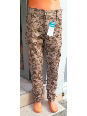 Beyzdenim Ripsstop Dokumlu Çol Kamuflaj Kargo Su Itici Pantolon 50 Beden Günlük Kullanım İçin