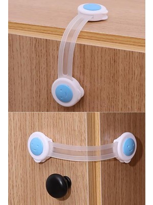 Sanal Trend 4 Adet Bebek Çocuk Ev Güvenliği Kilit Koruma Dolap Çekmece Kilidi