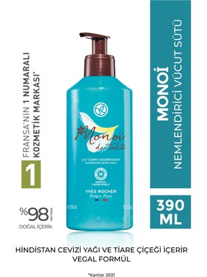 Yves Rocher Nemlendirici  Vücut Losyonu-Tüm Ciltler- Monoi de Tahiti-Vegan