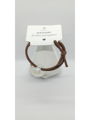 Nd Jewelry Parlak Boncuklu Lastik Toka