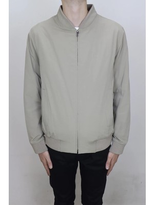 Marco Muratti Fistan Store Erkek Hakim Yaka Klasik Kesim Rahat Kalıp Fermuar Kapamalı Yazlık Keten Mont