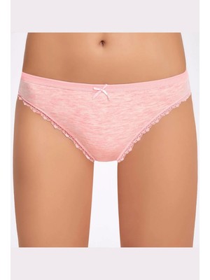 Melanjlı Dantelli Kadın Bikini Külot  5 Adet