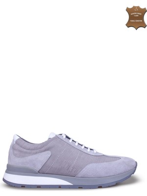 Erkek Bağcıklı Sneaker Hakiki Deri Ayakkabı 032Y25E5825
