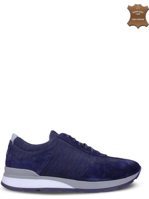 Erkek Bağcıklı Sneaker Hakiki Deri Ayakkabı 032Y25E5825
