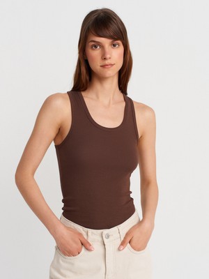 31805 Kalın Askılı Top-Açık Kahve