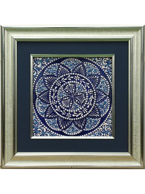 E38 El Işçiliği Çini Tablo 34*34 cm - 6276