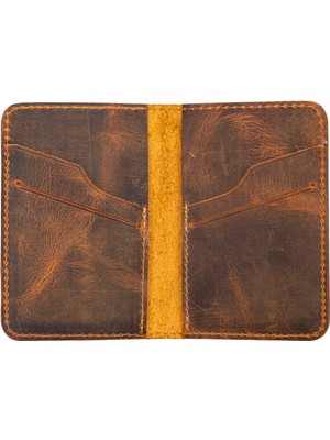 Slim Gerçek Deri Kartlık – Antik Kahve, El Yapımı