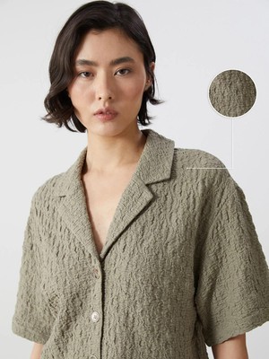 Lcw Vision  Loose Fit Dokulu Kadın Gömlek  (S5)