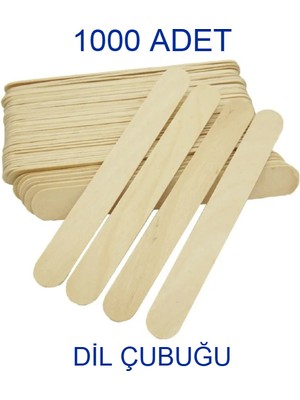 Nistabolje 1.000 Adet Abeslang Geniş Dil Çubuğu Ahşap Büyük Dondurma Dil Basma Çubuğu