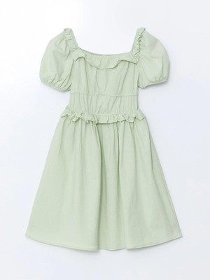 Lcw Kids  Kare Yaka Kız Çocuk Elbise  (S5)