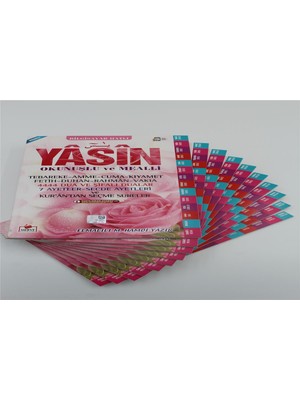 Merve Yayınları MERVE YAYINLARI Hediyelik Bilgisayar Hatlı Pembe Yasin-I Şerif Okunuşlu ve Mealli 80SHF(17 x 24 cm) 10 Adet Elmalılı Hamdi Yazır