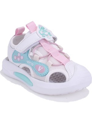 Vicco 332P25Y221 Rocket Beyaz Ortopedik Günlük Işıklı Kız Çocuk Spor Sandalet