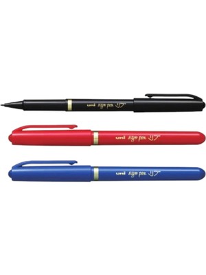 Unıball Mitsubishi Sign Pen 1.0 Akrilik Uçlu Imza Kalemi Mavi-Kırmızı -Siyah ( Üç Adet )