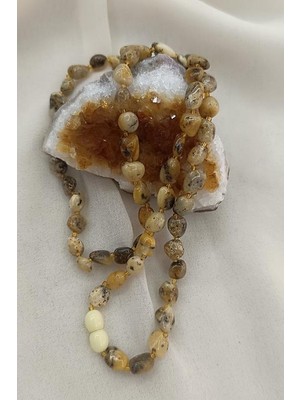 Kolye Damla Kehribar Amber Doğaltaş Yetişkin Kolyesi