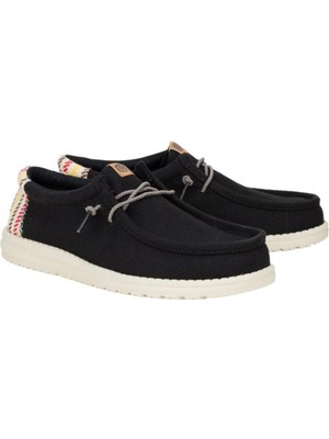 Hey Dude 43094 Wally Resort Siyah-Kırmızı Erkek Ayakkabı