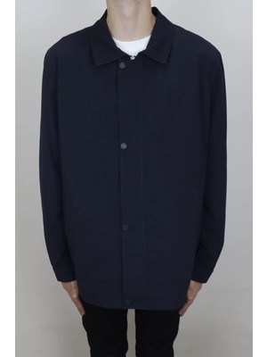 Marco Muratti Fistan Store Erkek Ceket Yaka Klasik Kesim Rahat Kalıp Çıtçıtlı Battal Yazlık Keten Mont