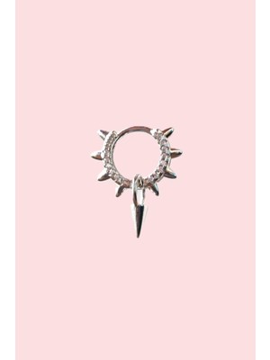 Sacce Scarves & Accessories Zirkon Taşlı Zımbalı Model Charmlı Helix Piercing Kıkırdak Lob