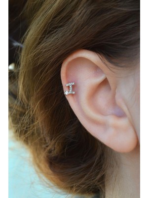 Sacce Scarves & Accessories I Harfi Piercing Gümüş Renkli Harf Piercing I
