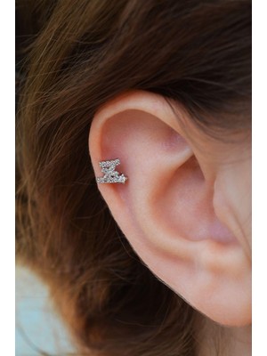 Sacce Scarves & Accessories Z Harfi Piercing Gümüş Renkli Harf Piercing Z
