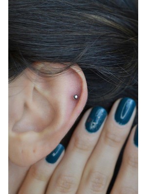 Sacce Scarves & Accessories Iki Ucu Top Çelik Piercing Helix Kıkırdak 6 mm