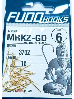 Fudo Olta Iğnesi 3702 Marukaızu ( Short ) #6 Altın 15P