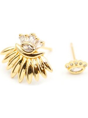 Taşlı Küpe - Altın