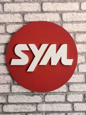 Strafor Sym Logo | 50X50 Sym Araba Logosu | Sym Marka Logosu | 3D Sym Logo | Strafor Logo