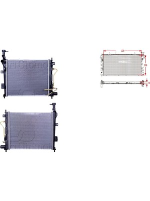 Su Radyatörü Brazing At 420X358X16 mm – 25310-1Y050 Wisco – Kia Picanto 1.2 11 ve Sonrası Uyumlu