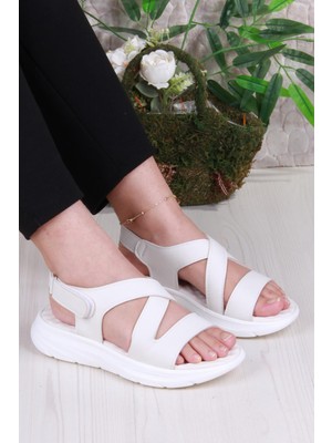 Fort 35375 Diva Comfort Rahat Çapraz Kuşaklı Çırtlı Kadın Sandalet
