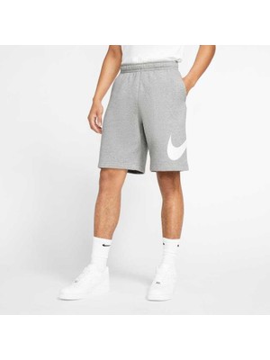Nike Sportswear Club Erkek Şort Gri Baskılı Normal Bel Rahat Kesim İpli  L Beden BV2721-063