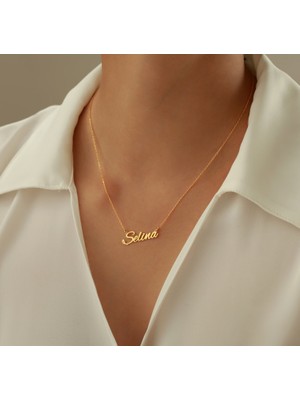 Isim Yazılı 14 Ayar Altın Kolye