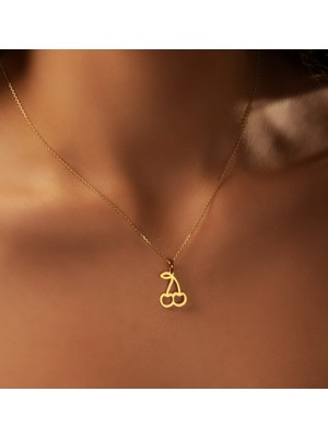 Kiraz 14 Ayar Altın Kolye