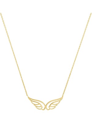 Melek Kanadı 14 Ayar Altın Kolye