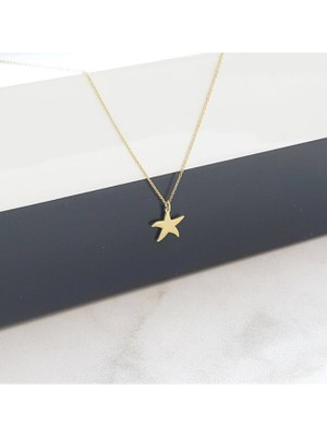 Yıldız Model Şans 14 Ayar Altın Kolye