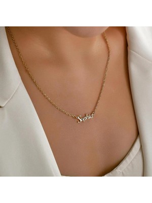 Isim Yazılı 14 Ayar Altın Kolye