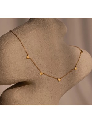 Şans Kalp Detay 14 Ayar Altın Kolye