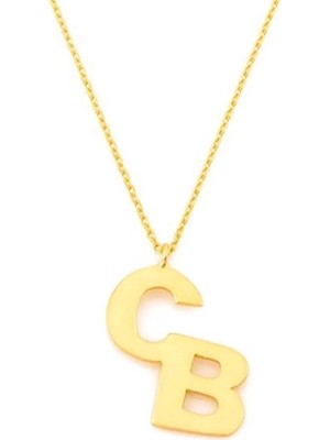 Harf Yazılı 14 Ayar Altın Kolye