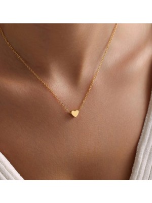 Kalp 14 Ayar Altın Kolye