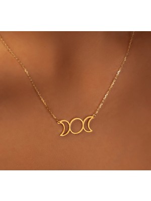 Güneş Tutulması 14 Ayar Altın Kolye