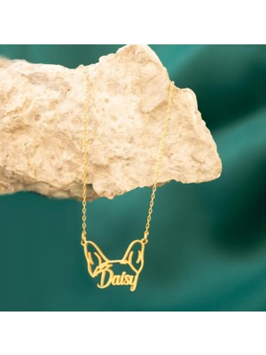 Isim Yazılı 14 Ayar Altın Kolye