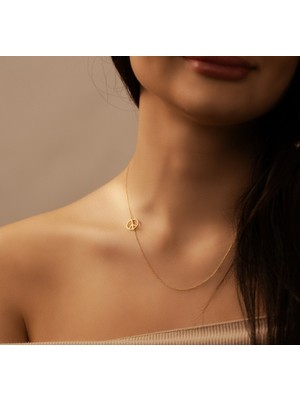 Barış Simgesi 14 Ayar Altın Kolye